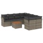 Set de muebles de jardín 9 pzas y cojines ratán sintético gris de , Conjuntos de jardín - Ref: Foro24-3223533, Precio: 516,09...