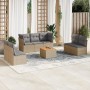 Juego de sofás de jardín con cojines beige 8 pzas ratán PE de , Conjuntos de jardín - Ref: Foro24-3223567, Precio: 436,35 €, ...