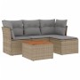 Juego de sofás jardín con cojines 5 pzas ratán sintético beige de , Conjuntos de jardín - Ref: Foro24-3223609, Precio: 271,32...