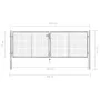 Gartentor aus verzinktem Stahl Silber 306x125 cm von vidaXL, Gartentore - Ref: Foro24-144761, Preis: 262,62 €, Rabatt: %