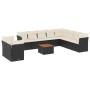 Set de sofás de jardín 11 pzas y cojines ratán sintético negro de , Conjuntos de jardín - Ref: Foro24-3223718, Precio: 610,43...