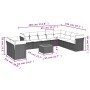 Set de sofás de jardín 11 pzas y cojines ratán sintético negro de , Conjuntos de jardín - Ref: Foro24-3223718, Precio: 610,43...