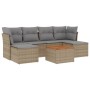Set sofás de jardín 7 piezas y cojines ratán sintético beige de , Conjuntos de jardín - Ref: Foro24-3223770, Precio: 364,57 €...