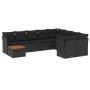 Set de sofás de jardín 10 pzas cojines ratán sintético negro de , Conjuntos de jardín - Ref: Foro24-3223822, Precio: 604,09 €...