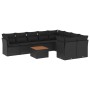 Set de sofás de jardín 10 pzas cojines ratán sintético negro de , Conjuntos de jardín - Ref: Foro24-3223815, Precio: 604,09 €...