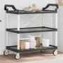 3-tier black aluminum cart 99x50x96 cm by , Kitchen and dining carts - Ref: Foro24-30318, Price: 120,35 €, Discount: %