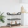 3-tier black aluminum cart 99x50x96 cm by , Kitchen and dining carts - Ref: Foro24-30318, Price: 120,35 €, Discount: %