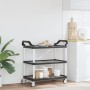 Carrito de 3 niveles aluminio negro 99x50x96 cm de , Carros de cocina y comedor - Ref: Foro24-30318, Precio: 122,57 €, Descue...