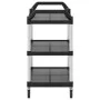 3-tier black aluminum cart 99x50x96 cm by , Kitchen and dining carts - Ref: Foro24-30318, Price: 120,35 €, Discount: %
