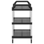 Carrito de 3 niveles aluminio negro 99x50x96 cm de , Carros de cocina y comedor - Ref: Foro24-30318, Precio: 122,57 €, Descue...