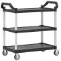 3-tier black aluminum cart 99x50x96 cm by , Kitchen and dining carts - Ref: Foro24-30318, Price: 120,35 €, Discount: %