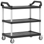 Carrito de 3 niveles aluminio negro 99x50x96 cm de , Carros de cocina y comedor - Ref: Foro24-30318, Precio: 122,57 €, Descue...