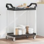 Carrito de 2 niveles aluminio negro 81x41x92 cm de , Carros de cocina y comedor - Ref: Foro24-30326, Precio: 60,97 €, Descuen...