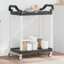 Carrito de 2 niveles aluminio negro 81x41x92 cm de , Carros de cocina y comedor - Ref: Foro24-30326, Precio: 60,17 €, Descuen...