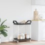 Carrito de 2 niveles aluminio negro 81x41x92 cm de , Carros de cocina y comedor - Ref: Foro24-30326, Precio: 60,97 €, Descuen...