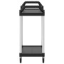 Carrito de 2 niveles aluminio negro 81x41x92 cm de , Carros de cocina y comedor - Ref: Foro24-30326, Precio: 60,97 €, Descuen...