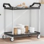 Carrito de 2 niveles aluminio negro 99x50x97 cm de , Carros de cocina y comedor - Ref: Foro24-30324, Precio: 96,27 €, Descuen...