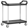 Carrito de 2 niveles aluminio negro 99x50x97 cm de , Carros de cocina y comedor - Ref: Foro24-30324, Precio: 96,27 €, Descuen...