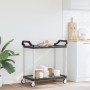 Carrito de 2 niveles aluminio negro 99x50x97 cm de , Carros de cocina y comedor - Ref: Foro24-30324, Precio: 96,27 €, Descuen...