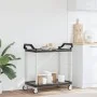 Carrito de 2 niveles aluminio negro 99x50x97 cm de , Carros de cocina y comedor - Ref: Foro24-30324, Precio: 93,99 €, Descuen...