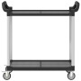 Carrito de 2 niveles aluminio negro 99x50x97 cm de , Carros de cocina y comedor - Ref: Foro24-30324, Precio: 96,27 €, Descuen...