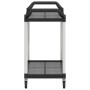 Carrito de 2 niveles aluminio negro 99x50x97 cm de , Carros de cocina y comedor - Ref: Foro24-30324, Precio: 96,27 €, Descuen...