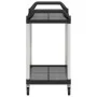 Carrito de 2 niveles aluminio negro 99x50x97 cm de , Carros de cocina y comedor - Ref: Foro24-30324, Precio: 93,99 €, Descuen...