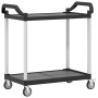 Carrito de 2 niveles aluminio negro 99x50x97 cm de , Carros de cocina y comedor - Ref: Foro24-30324, Precio: 96,27 €, Descuen...