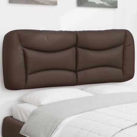 Cabecero de cama acolchado cuero sintético marrón 140 cm de , Cabeceros y pies de cama - Ref: Foro24-374585, Precio: 82,61 €,...