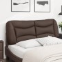 Cabecero de cama acolchado cuero sintético marrón 140 cm de , Cabeceros y pies de cama - Ref: Foro24-374585, Precio: 82,61 €,...