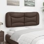 Cabecero de cama acolchado cuero sintético marrón 140 cm de , Cabeceros y pies de cama - Ref: Foro24-374585, Precio: 82,61 €,...