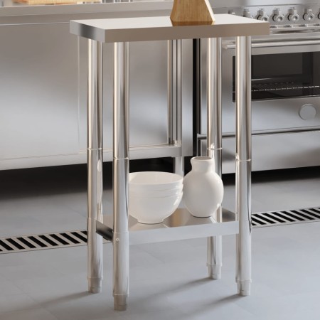 Mesa de trabajo de cocina acero inoxidable 55x55x85 cm de , Restauración - Ref: Foro24-376453, Precio: 118,65 €, Descuento: %