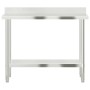 Mesa trabajo cocina y salpicadero acero inoxidable 110x55x93 cm de , Restauración - Ref: Foro24-376458, Precio: 160,74 €, Des...