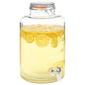 Dispensador de agua XXL con grifo vidrio transparente 8 L de vidaXL, Dispensadores de bebidas - Ref: Foro24-50829, Precio: 36...