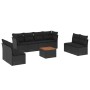 Set de sofás de jardín 8 piezas y cojines ratán sintético negro de , Conjuntos de jardín - Ref: Foro24-3223577, Precio: 534,6...