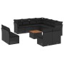 Set de sofás de jardín 12 piezas cojines ratán sintético negro de , Conjuntos de jardín - Ref: Foro24-3223703, Precio: 716,39...