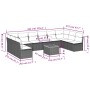 Set de sofás de jardín 11 pzas y cojines ratán sintético negro de , Conjuntos de jardín - Ref: Foro24-3223795, Precio: 548,49...