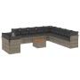 Set de sofás de jardín 12 pzas con cojines ratán sintético gris de , Conjuntos de jardín - Ref: Foro24-3223729, Precio: 691,6...