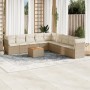 Juego de sofás jardín con cojines beige 10 pzas ratán sintético de , Conjuntos de jardín - Ref: Foro24-3223692, Precio: 608,4...