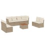 Set de sofás de jardín 9 pzas con cojines ratán sintético beige de , Conjuntos de jardín - Ref: Foro24-3223580, Precio: 527,3...