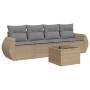 Juego de sofás jardín con cojines 5 pzas ratán sintético beige de , Conjuntos de jardín - Ref: Foro24-3253426, Precio: 344,39...