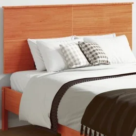 Solid wax brown pine wood bed headboard 120 cm by , Headboards and footboards - Ref: Foro24-844372, Price: 46,81 €, Discount: %