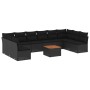 Set de sofás de jardín 11 pzas y cojines ratán sintético negro de , Conjuntos de jardín - Ref: Foro24-3223794, Precio: 628,50...
