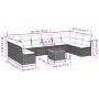 Set de sofás de jardín 11 pzas y cojines ratán sintético negro de , Conjuntos de jardín - Ref: Foro24-3223794, Precio: 628,50...