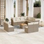 Set de sofás de jardín 12 pzas y cojines ratán sintético marrón de , Conjuntos de jardín - Ref: Foro24-3223706, Precio: 723,7...