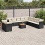 Set de sofás de jardín 12 piezas cojines ratán sintético negro de , Conjuntos de jardín - Ref: Foro24-3223725, Precio: 662,00...