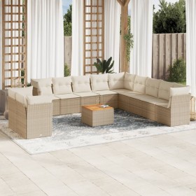 Set de sofás de jardín 12 pzas y cojines ratán sintético marrón de , Conjuntos de jardín - Ref: Foro24-3223727, Precio: 827,1...