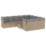 Set de sofás de jardín 11pzas con cojines ratán sintético beige de , Conjuntos de jardín - Ref: Foro24-3223840, Precio: 653,7...