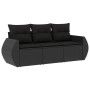 Set de sofás de jardín con cojines 3 pzas ratán sintético negro de , Conjuntos de jardín - Ref: Foro24-3253392, Precio: 231,3...