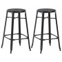 Taburetes de cocina 2 unidades de acero negro de vidaXL, Taburetes de cocina - Ref: Foro24-280077, Precio: 159,37 €, Descuent...